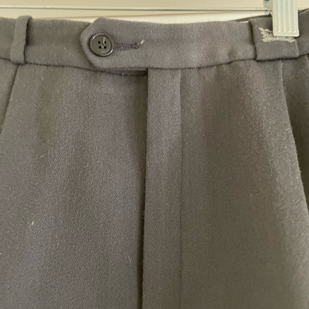 Burberry Gray Lined Wool Trousers Size 2 - Picture 8 of 15